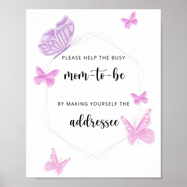 Schmetterling hilft der geschäftigen Mama zu sein Poster (Vorne)