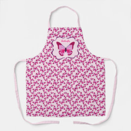 Schmetterling Hübsch rosa und Lila mit Muster Schürze