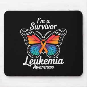 Schmetterling ich bin ein Überlebender Leukämie-Be Mousepad