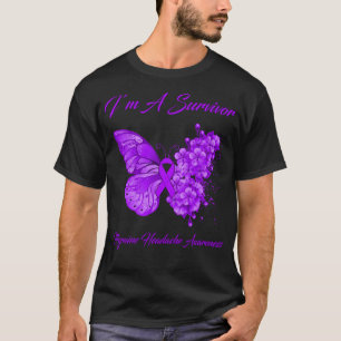 Schmetterling Ich bin ein Überlebender Migräne Kop T-Shirt