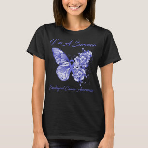 Schmetterling Ich bin ein Überlebender Ösophaguskr T-Shirt