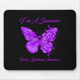 Schmetterling Ich bin ein Überlebender Turner-Synd Mousepad