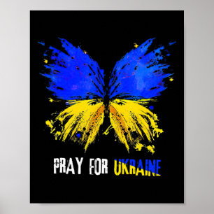 Schmetterling Ich stehe mit der Ukraine Bete für d Poster