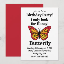 Schmetterling Ich suche nur nach Honig Butterfly G Einladung