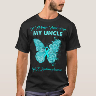 Schmetterling Ich trage Aquamarin für meinen Onkel T-Shirt