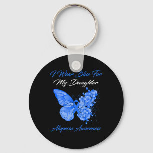 Schmetterling ich trage Blau für meine Tochter Alo Schlüsselanhänger