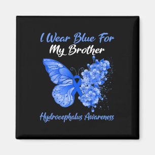 Schmetterling Ich trage Blau für meinen Bruder Hyd Magnet