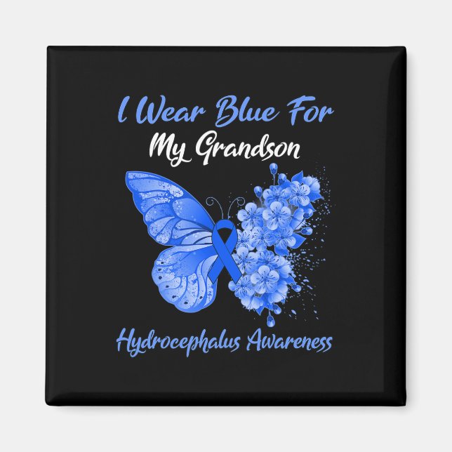 Schmetterling, ich trage Blau für meinen Enkel Hyd Magnet (Vorne)
