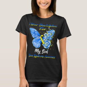 Schmetterling ich trage Blau und Gelb für meinen S T-Shirt