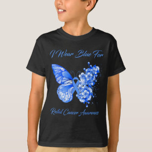 Schmetterling Ich trage Blau zur Sensibilisierung T-Shirt