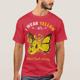 Schmetterling Ich trage Gelb für Krebsgeschirr im  T-Shirt