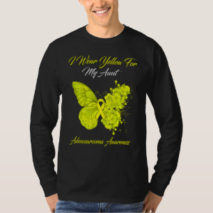 Schmetterling Ich trage Gelb für meine Tante Adeno T-Shirt