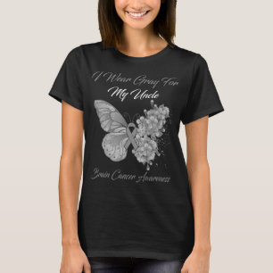 Schmetterling Ich trage Grau für meinen Onkel-Hirn T-Shirt