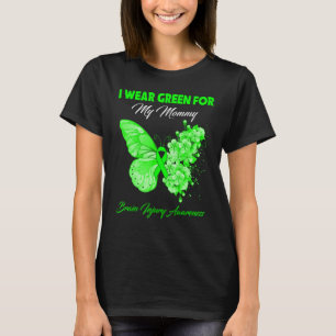 Schmetterling Ich trage Grün für meine Gehirnverle T-Shirt