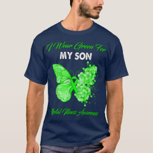 Schmetterling Ich trage Grün für meine Sohn Geiste T-Shirt