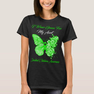 Schmetterling Ich trage Grün für meine Tante Mit B T-Shirt