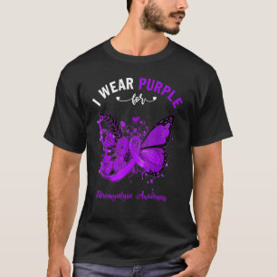 Schmetterling Ich trage Lila für Fibromyalgie T-Shirt