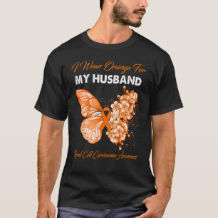 Schmetterling Ich trage Orange für meine Brustnier T-Shirt