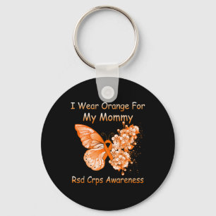 Schmetterling Ich trage Orange für meine Mami Rsd  Schlüsselanhänger