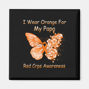Schmetterling Ich trage Orange für meine Papa Rsd Magnet