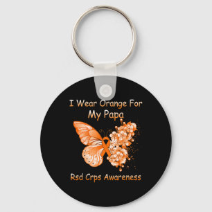 Schmetterling Ich trage Orange für meine Papa Rsd  Schlüsselanhänger