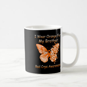 Schmetterling Ich trage Orange für meinen Bruder R Kaffeetasse