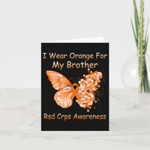 Schmetterling Ich trage Orange für meinen Bruder R Karte