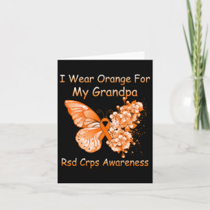 Schmetterling Ich trage Orange für meinen Großvate Karte