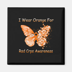 Schmetterling Ich trage Orange für RSD CRPS Sensib Magnet
