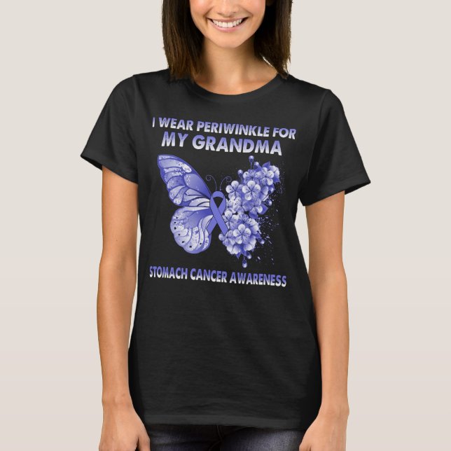 Schmetterling Ich trage Periwinkle für meinen Oma- T-Shirt (Vorderseite)