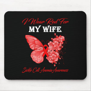 Schmetterling Ich trage Rot für meine Ehefrau Sich Mousepad