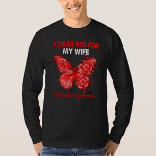 Schmetterling ich trage Rot für meine Ehefrau Tube T-Shirt