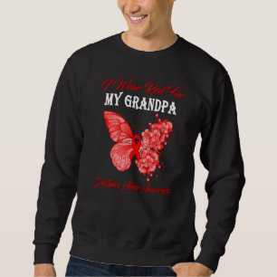 Schmetterling Ich trage Rot für meinen Großvater S Sweatshirt