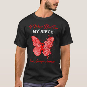 Schmetterling Ich trage Rot für meinen Nichte Gehi T-Shirt