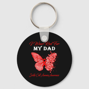 Schmetterling Ich trage Rot für meinen Vater Siche Schlüsselanhänger