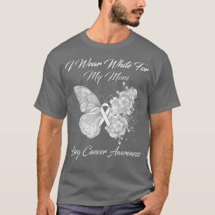 Schmetterling ich trage Weiß für meine Mama Lungen T-Shirt