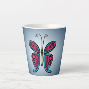 Schmetterling Illustration Milchtasse