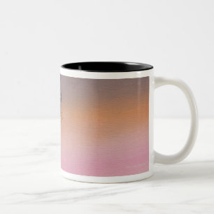 Schmetterling im Flug darstellen malen Zweifarbige Tasse