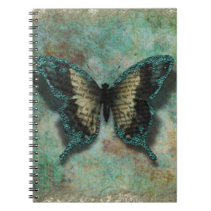 Schmetterling im Garten Notizblock