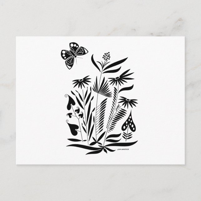 Schmetterling im Gras Postkarte (Vorderseite)