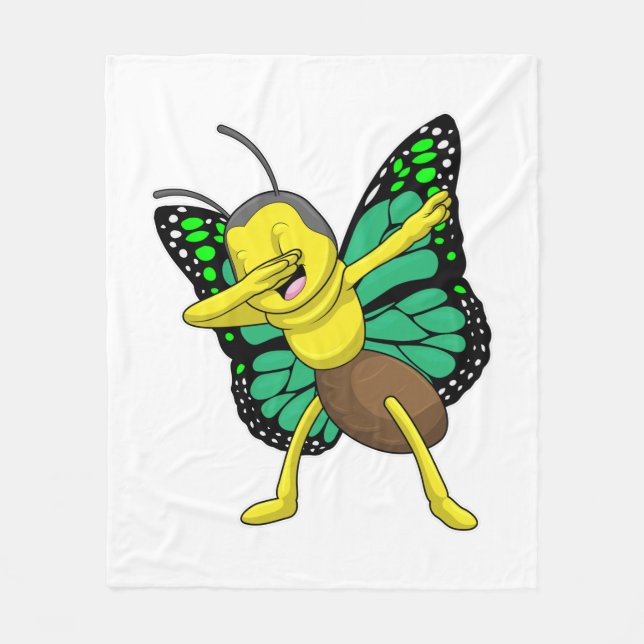 Schmetterling im Hip Hop-Dance-Labor Fleecedecke (Vorderseite)
