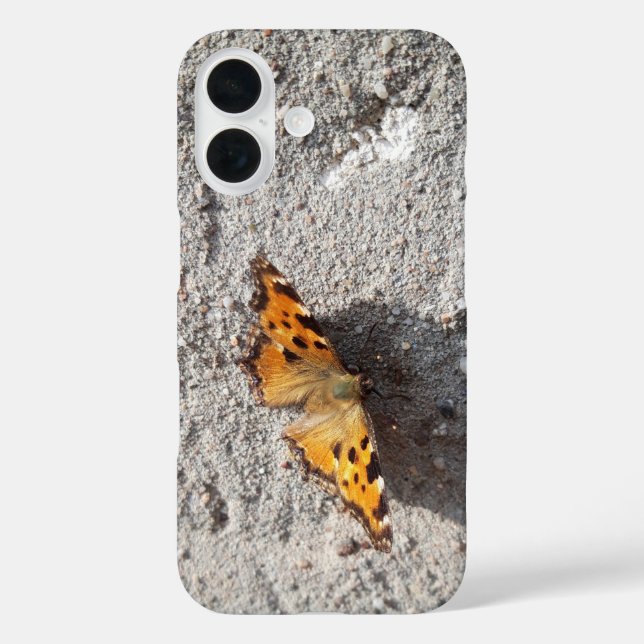 Schmetterling im Sonnenschein iPhone 16 Hülle (Rückseite)