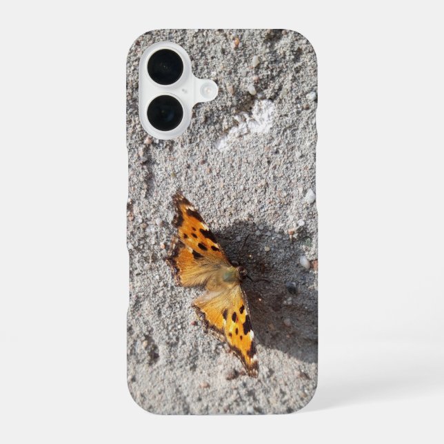 Schmetterling im Sonnenschein iPhone 16 Hülle (Rückseite)