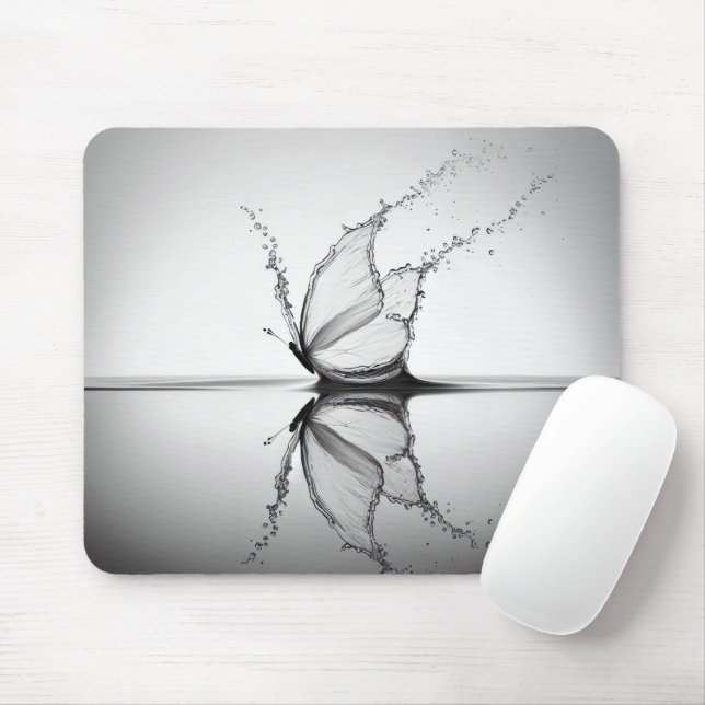 Schmetterling im Wasserschlamm Mousepad (Mit Mouse)