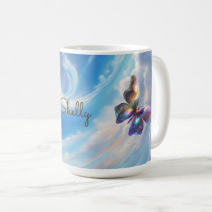 Schmetterling in den Wolken Kaffeetasse