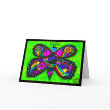 Schmetterling in der Green Sky Card