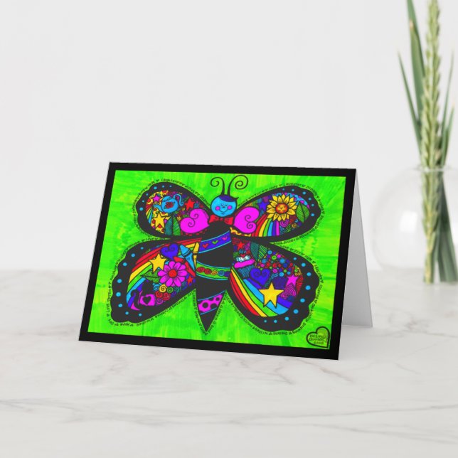 Schmetterling in der Green Sky Card Karte (Vorderseite)