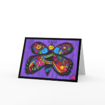 Schmetterling in einer Lila Sky Card