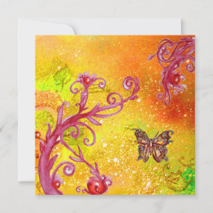 SCHMETTERLING IN GLITZER 2 , Elegante Hochzeitsfei Einladung