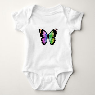 Schmetterling in Regenbogenfarben Baby Strampler